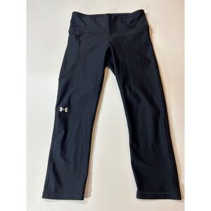 Under Armour Leggings Women's Small Black HeatGear Compression Cropped